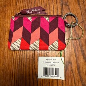 NWT VERA BRADLEY Bohemian Chevron ZIP ID CASE Boho Card Wallet